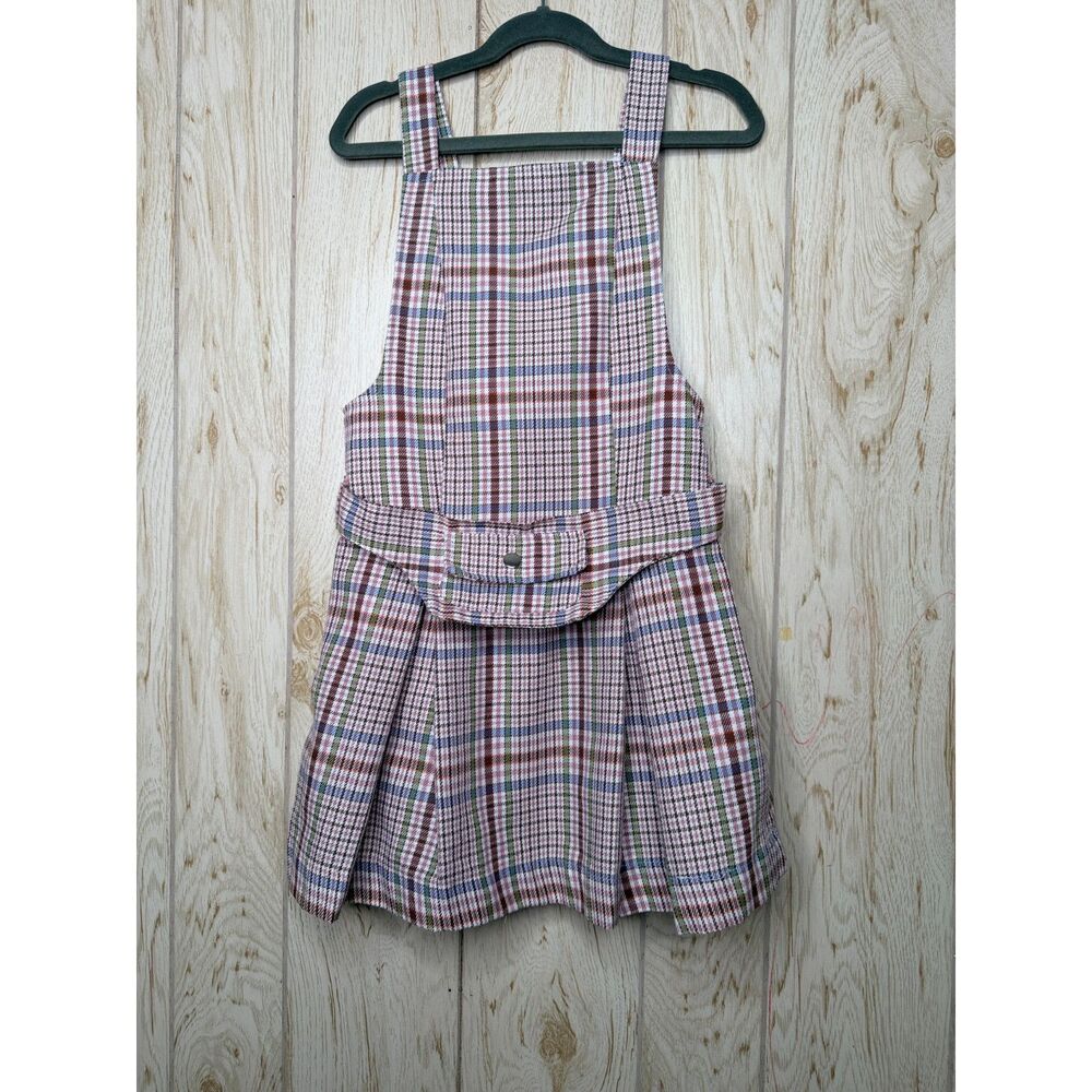Paisley Lane Plaid Pinafore Jumper Dress